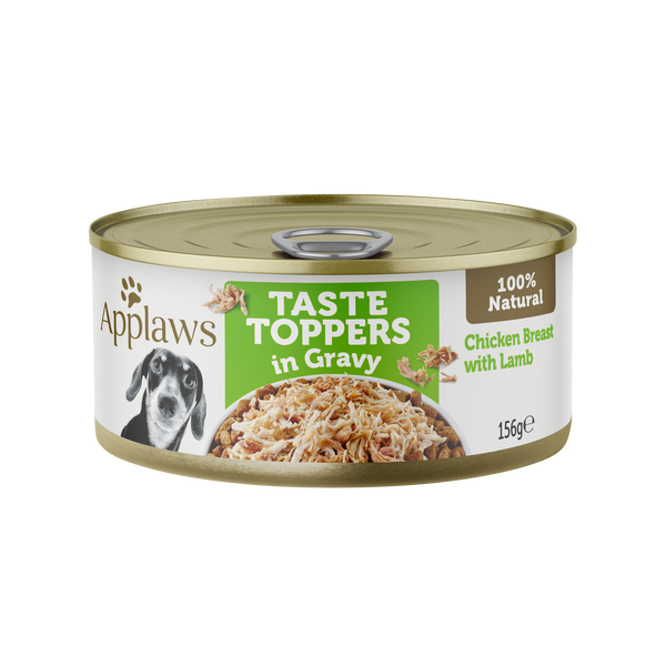 Applaws Taste Toppers Wet Dog Food Chicken Breast with Lamb 156g x 16
