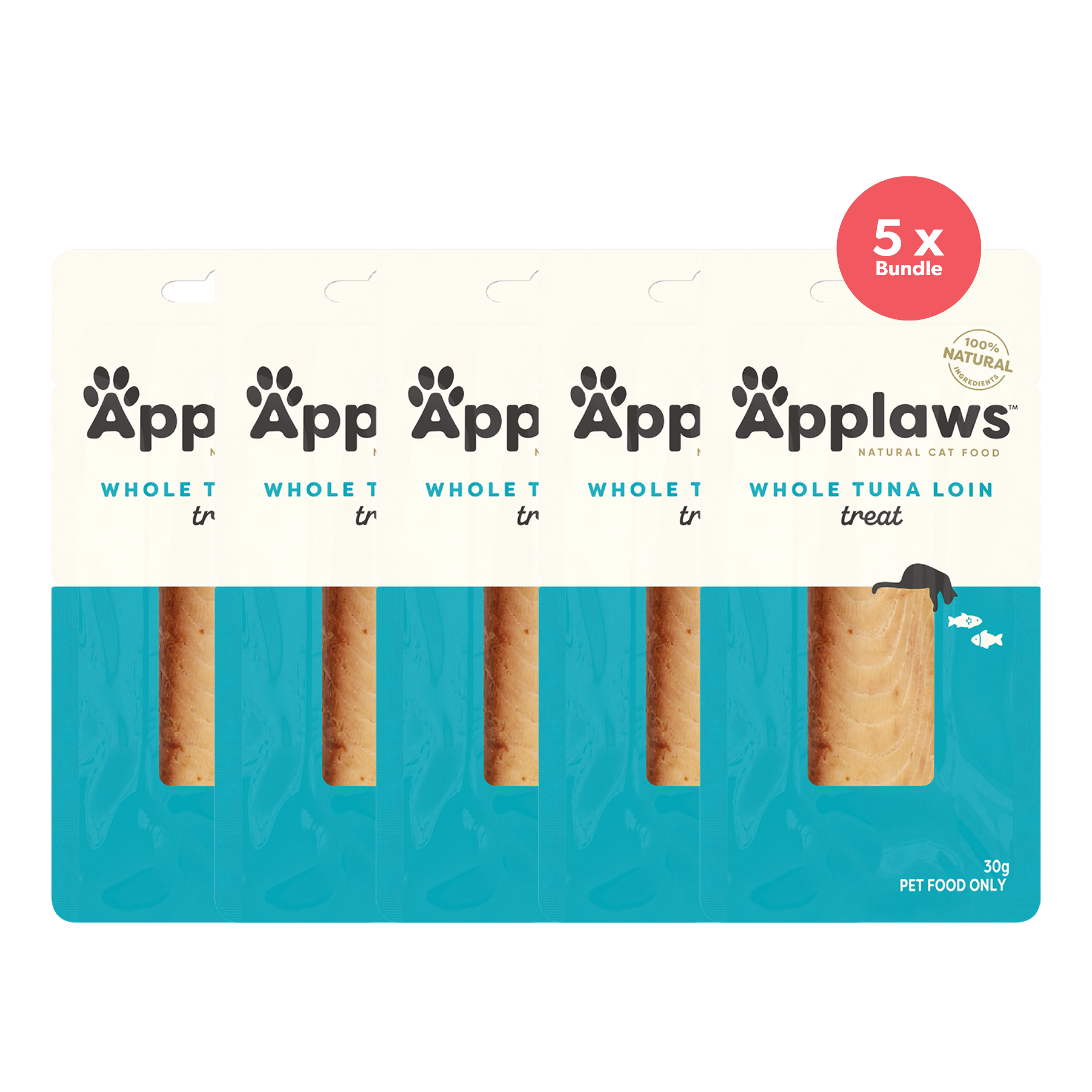 Applaws Wet Cat Whole Tuna Loin Treat 30g x 5