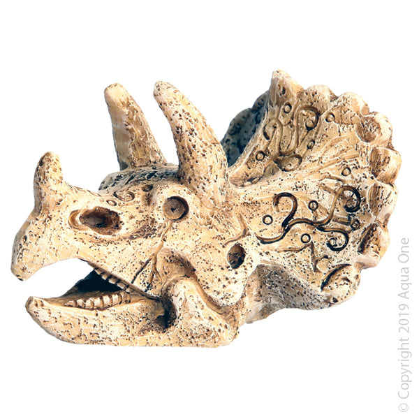 Aqua One Ornament Dinosaur Head with Horns