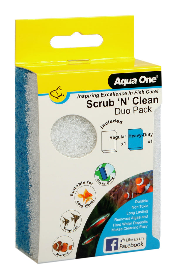 Aqua One Scrub N Clean Algae Pad Duo Pack