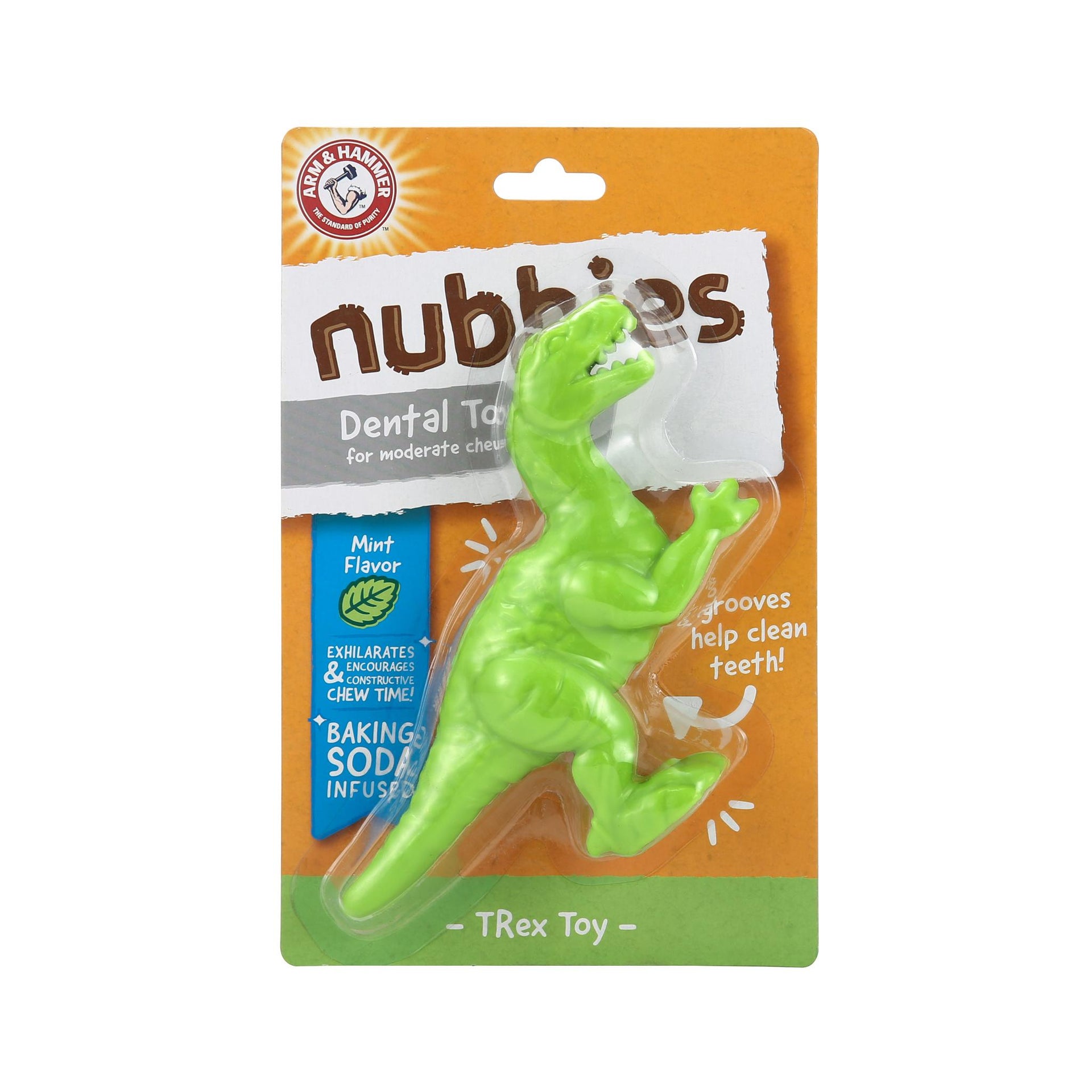 Arm and Hammer Nubbies TRex Dental Dog Toy Mint Swaggle