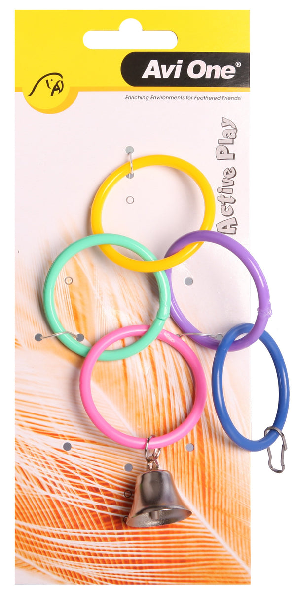 Avi One Bird Toy Olympic Ring with Bell