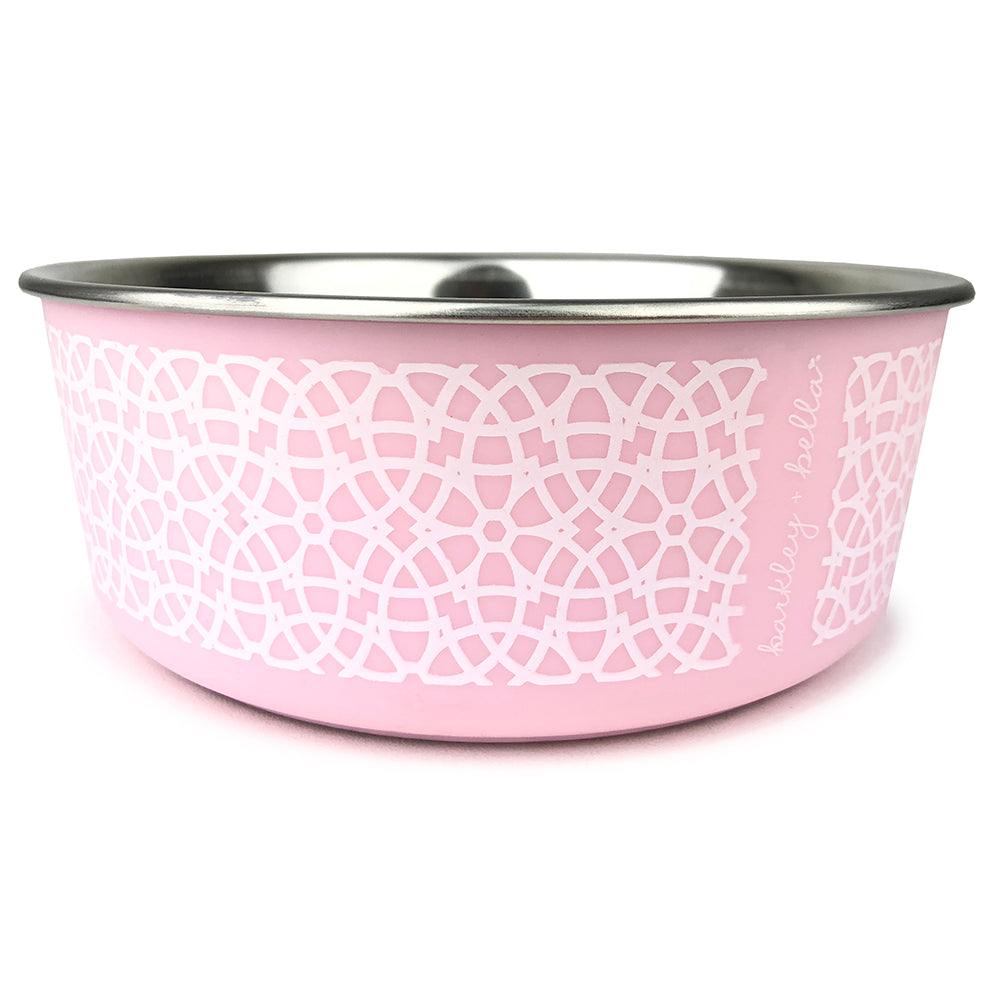 Barkley & Bella Marrakesh Stainless Steel Dog Bowl Rose