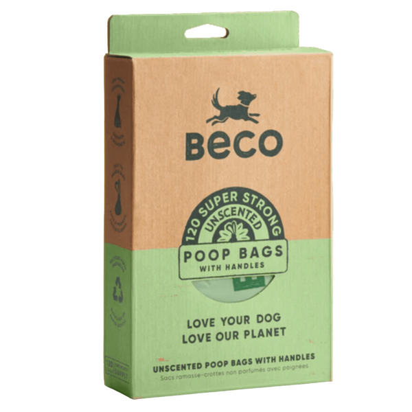 Beco Unscented Poop Bags with Handles 120 Pack