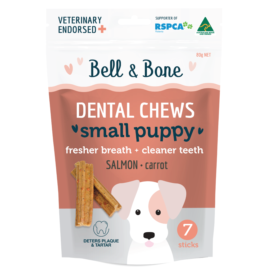 Bell & Bone Small Puppy Dental Chews Salmon 7 Pack