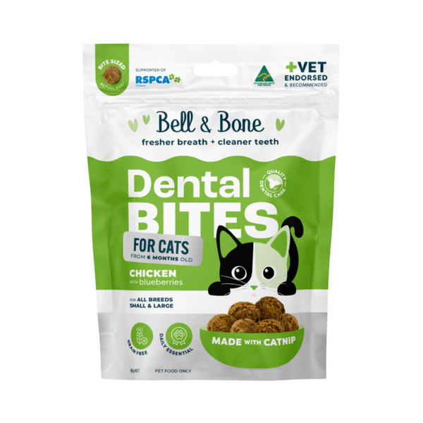 Bell & Bone Cat Dental Bites Chicken with Blueberries 80g