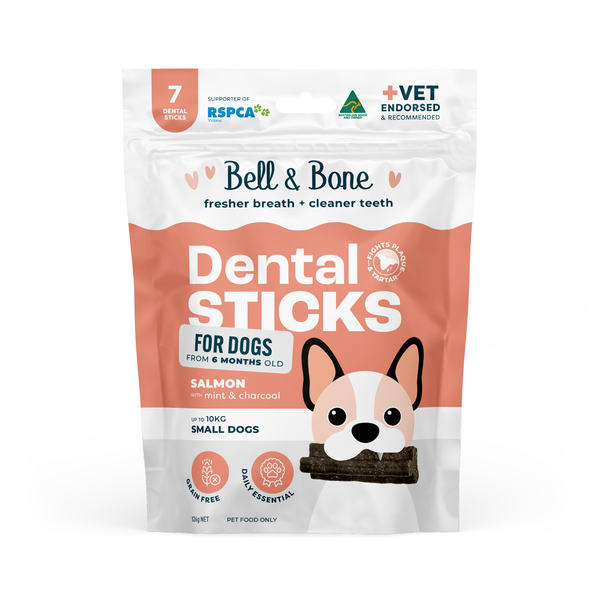 Bell & Bone Dog Dental Sticks Salmon Mint and Charcoal