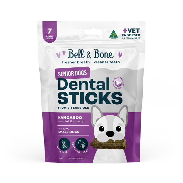 Bell & Bone Senior Dog Dental Sticks Kangaroo 7 Pack