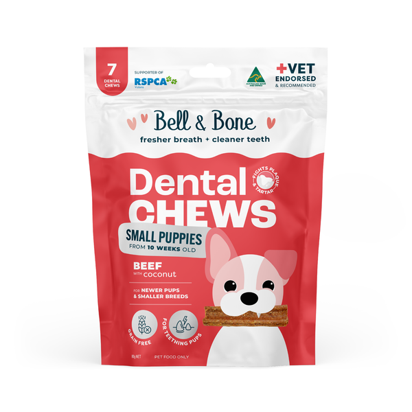 Bell & Bone Small Puppy Dental Chews Beef 7 Pack