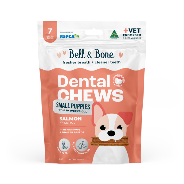 Bell & Bone Small Puppy Dental Chews Salmon 7 Pack