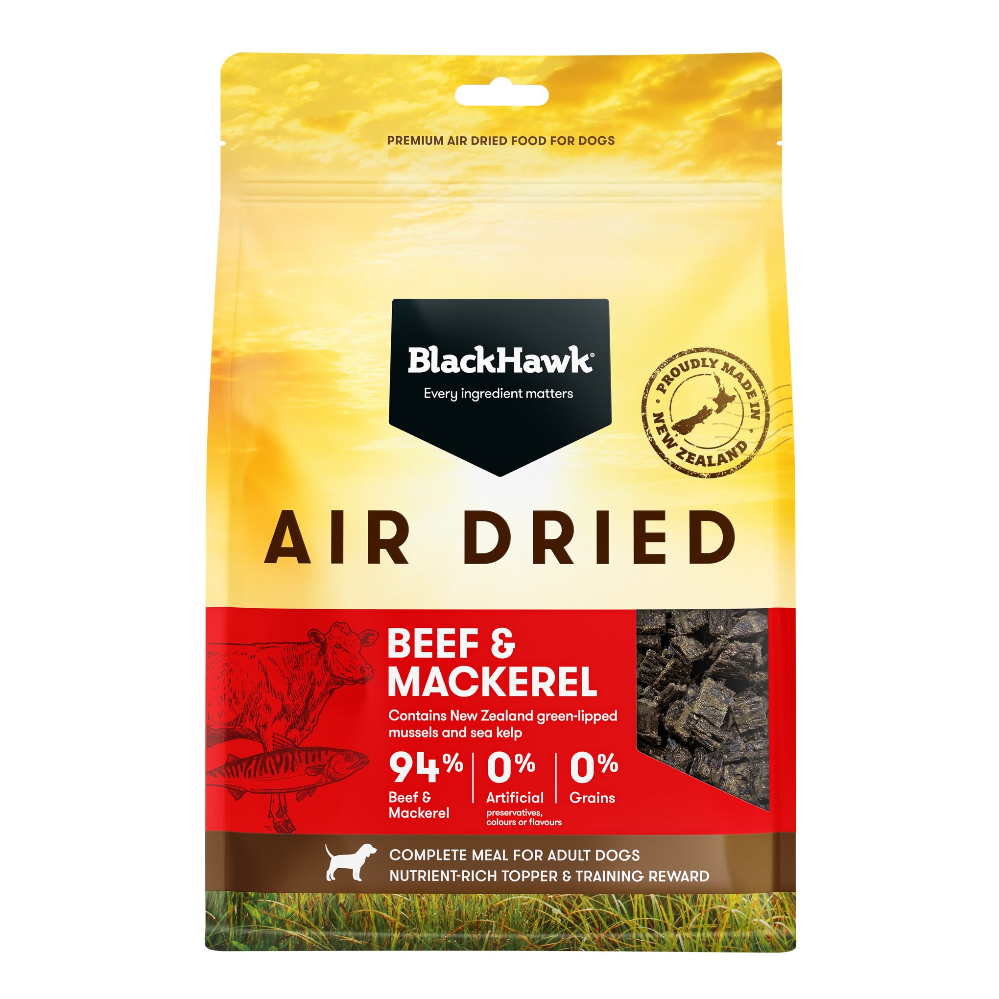 Black Hawk Air Dried Beef and Mackerel Dry Dog Food