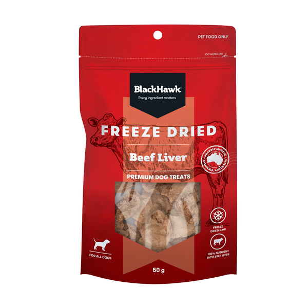 Black Hawk Freeze Dried Beef Liver Dog Treat 50g