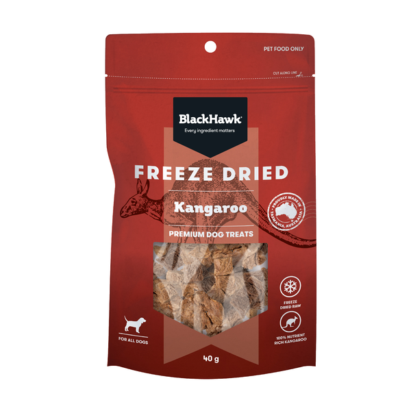 Black Hawk Freeze Dried Kangaroo Dog Treat 40g