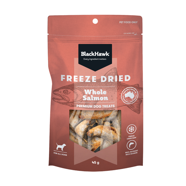 Black Hawk Freeze Dried Whole Salmon Dog Treat 45g