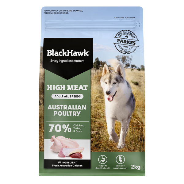 Black Hawk High Meat Australian Poultry Recipe Dry Dog Food