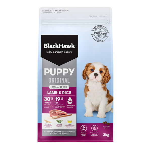 Black Hawk Original Puppy Lamb and Rice Small Breed Dry Dog Food 3kg
