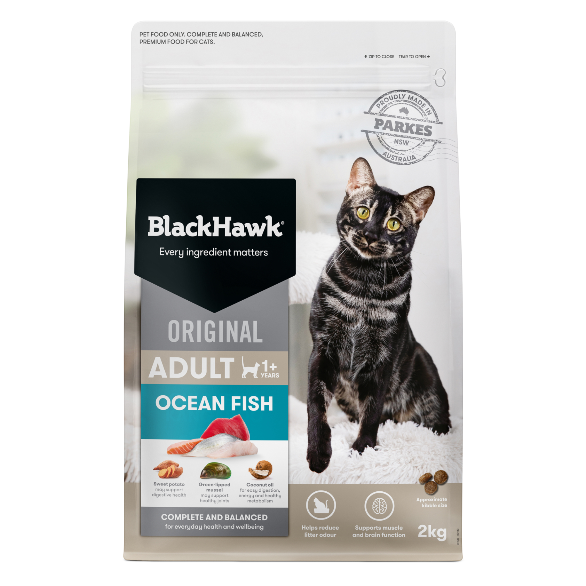 Black Hawk Original Adult Ocean Fish Dry Cat Food