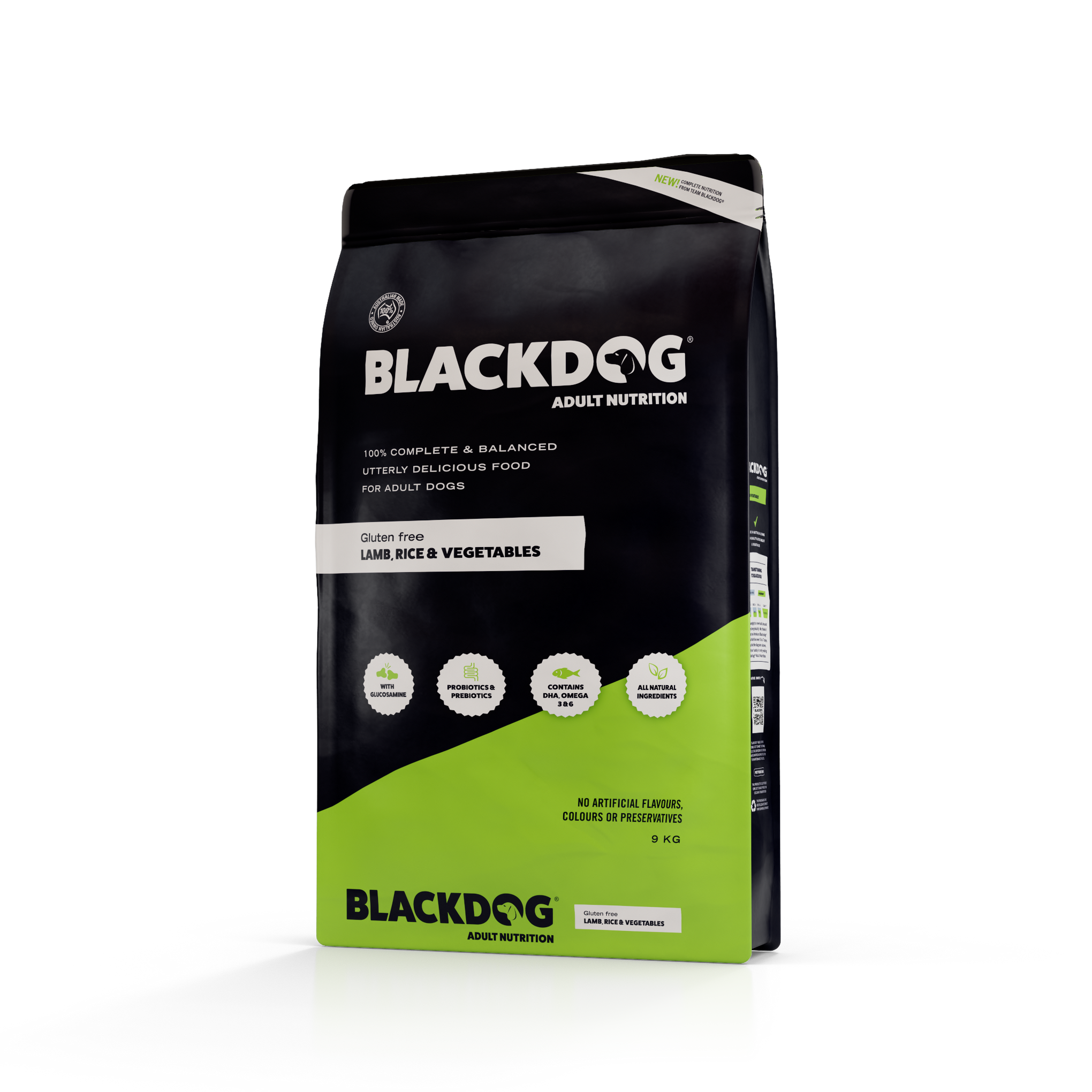 Blackdog Adult Lamb Rice & Vegetables Dry Dog Food 9kg