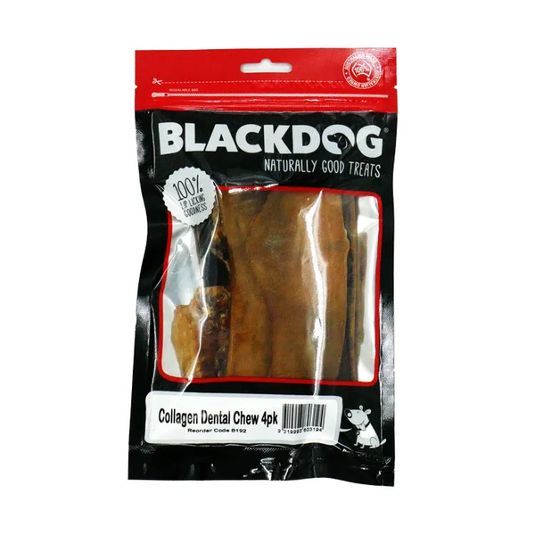 Blackdog Collagen Dental Chews Dog Treat 4 Pack