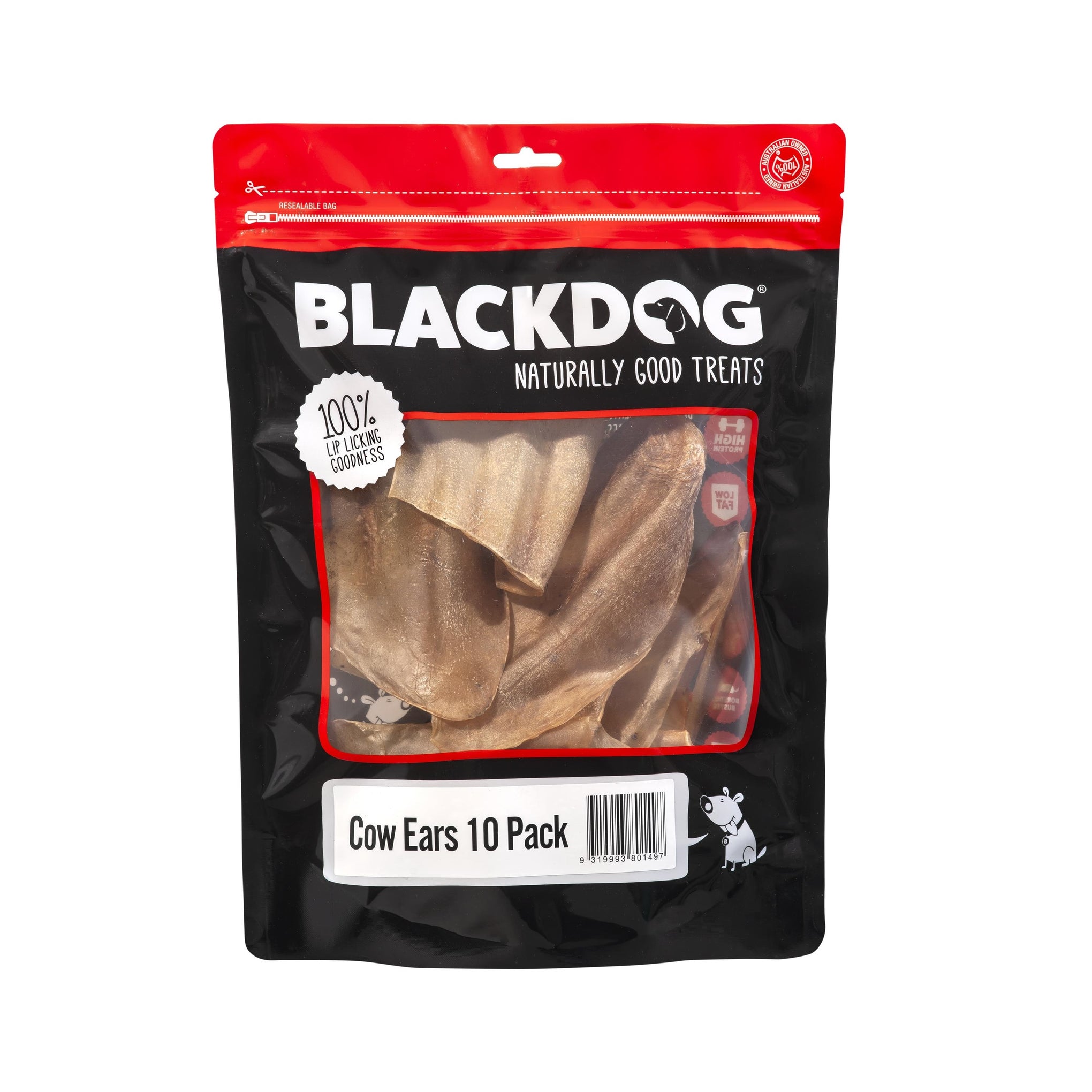 Blackdog Cow Ears Dog Treat 10 Pack