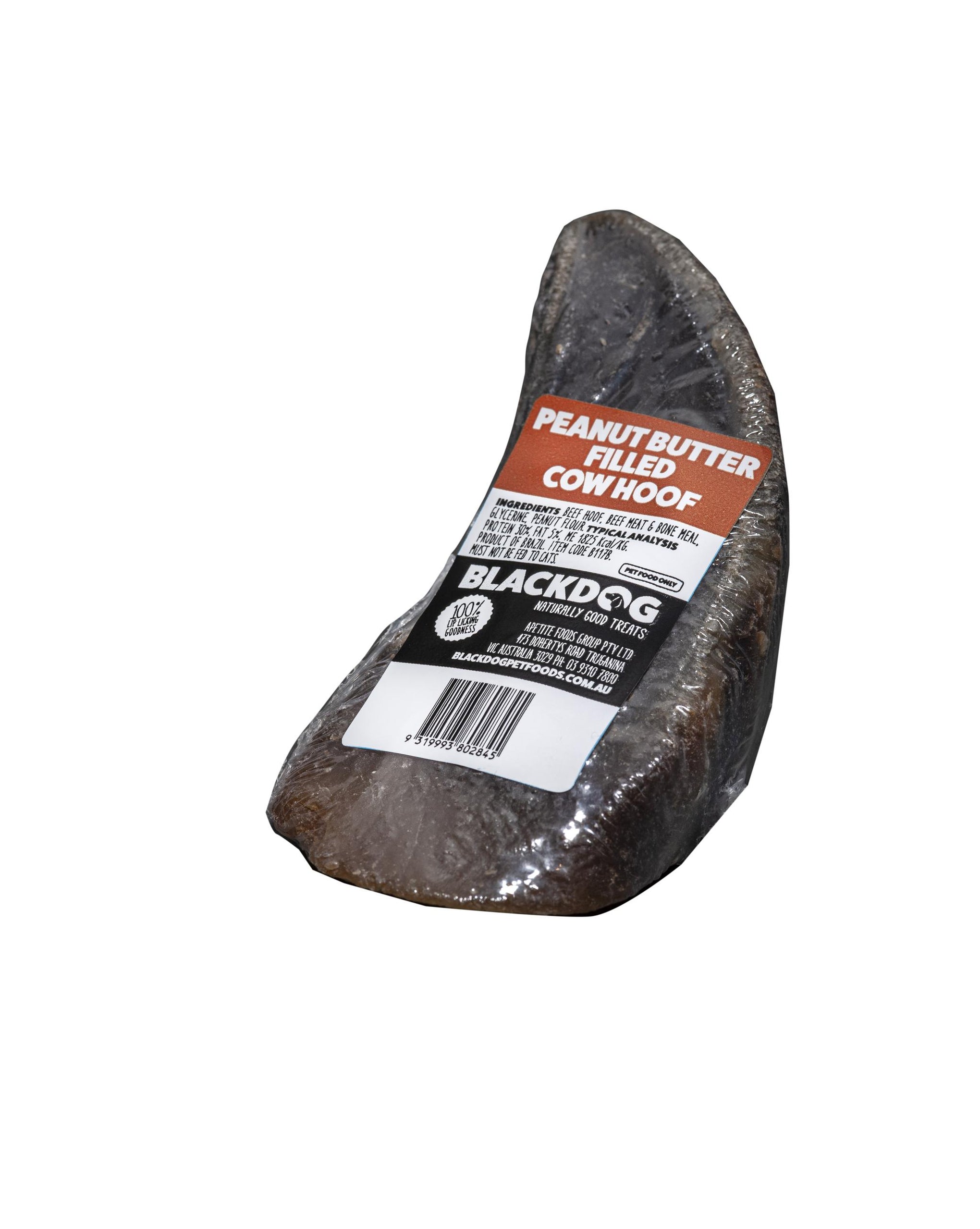 Blackdog Filled Cow Hoof Peanut Butter Dog Treat