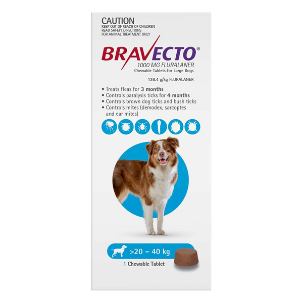 Bravecto Large Dog Chews 20-40kg
