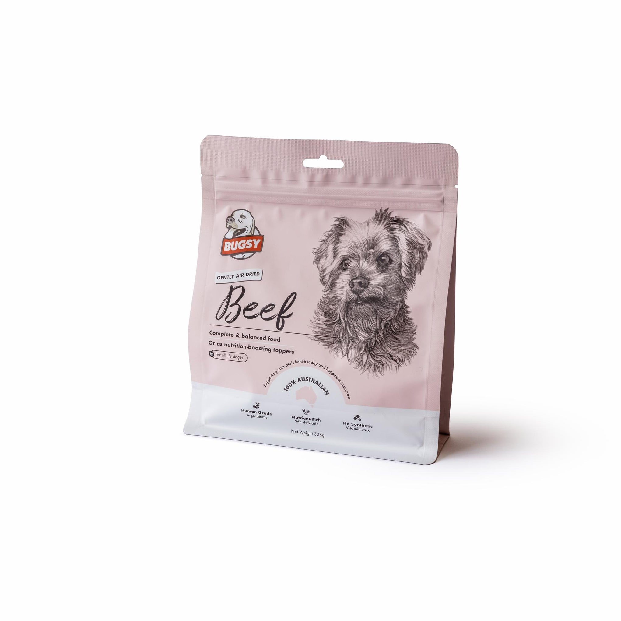 Bugsy Air Dried Dog Food Beef