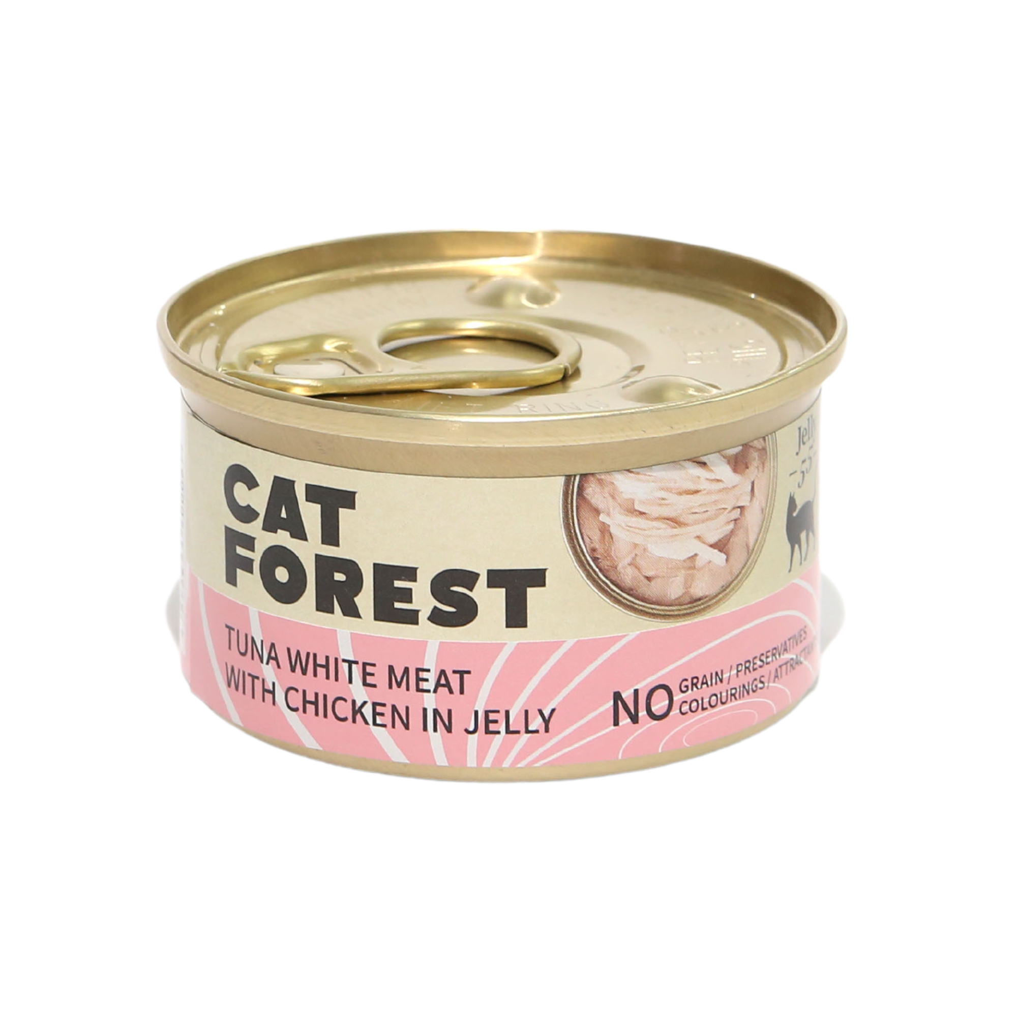 CAT FOREST Tuna White Meat with Chicken in Jelly Cat Wet Food 85g x 24