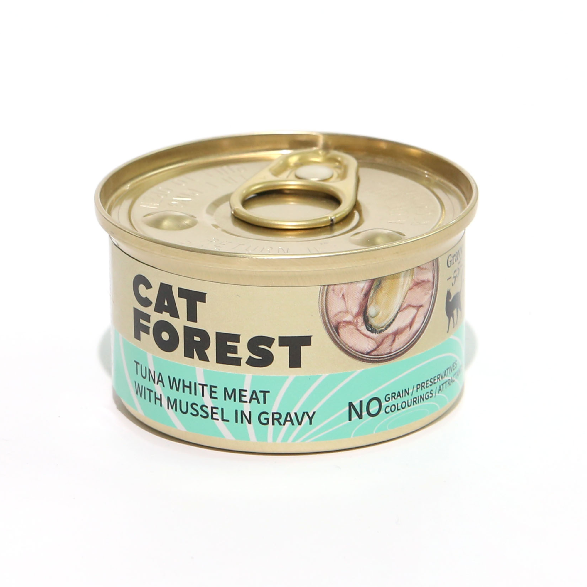 CAT FOREST Tuna White Meat with Mussel in Gravy Cat Wet Food 85g x 24