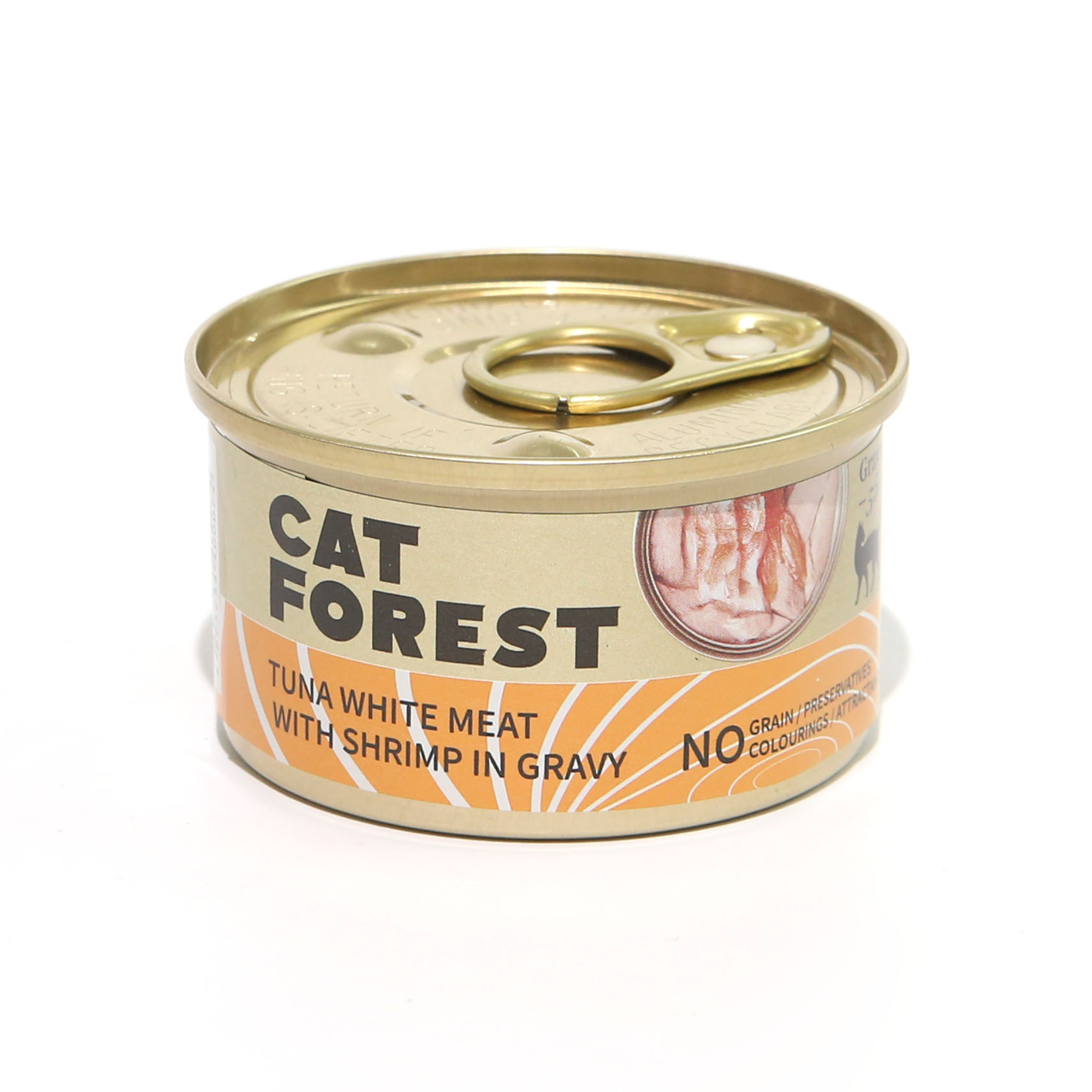 CAT FOREST Tuna White Meat with Shrimp in Gravy Cat Wet Food 85g x 24