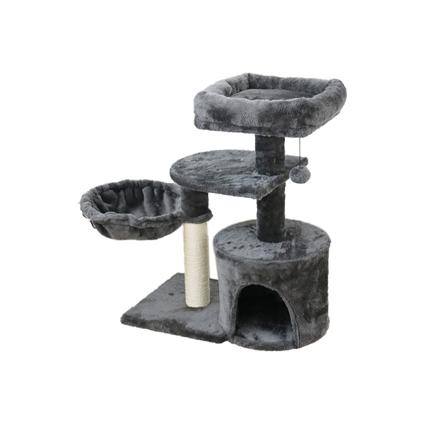 CATIO Chipboard Flannel Cubby Cat Scratching Tower