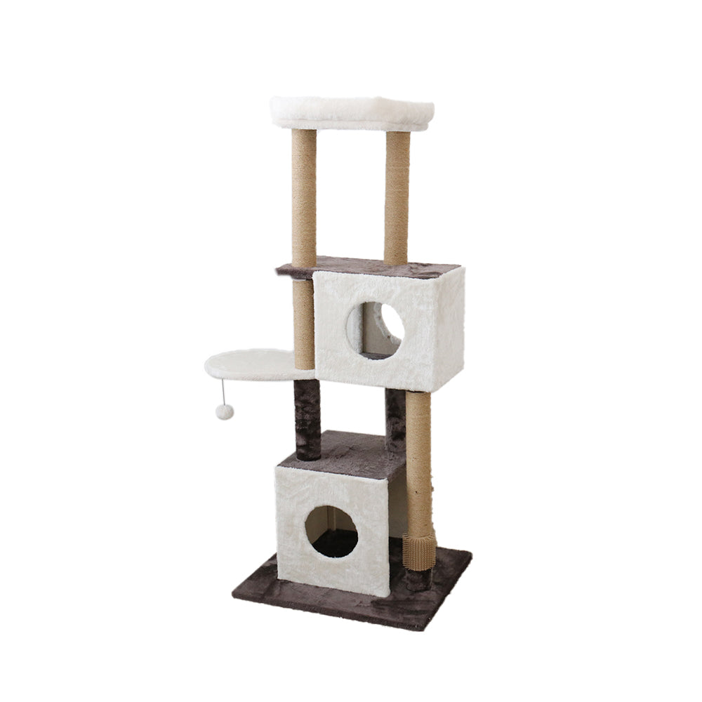 CATIO Deluxe Multi-Function Three Level Dual Cat Scratching Tree