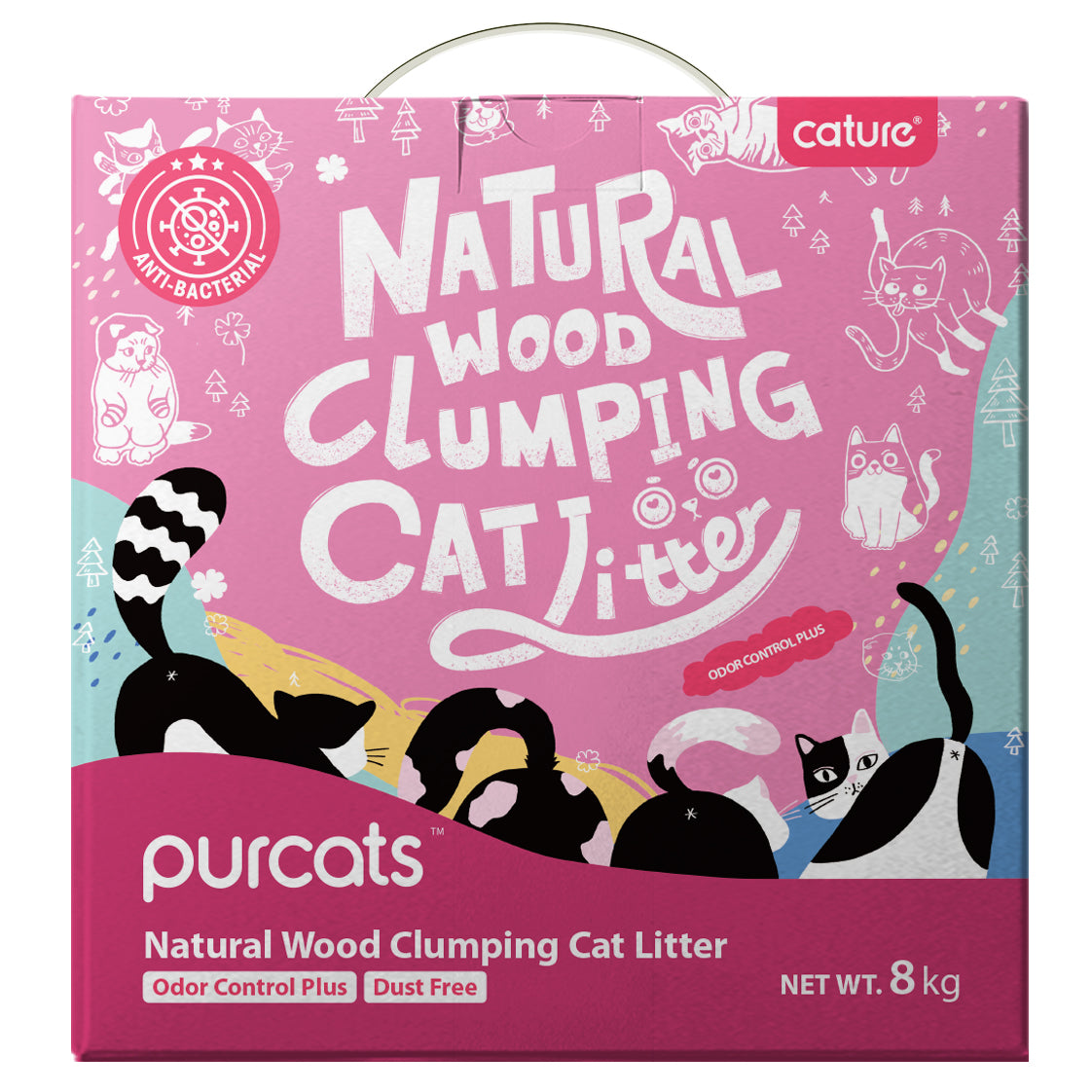Cature Natural Wood Clumping Odor Control Plus Cat Litter