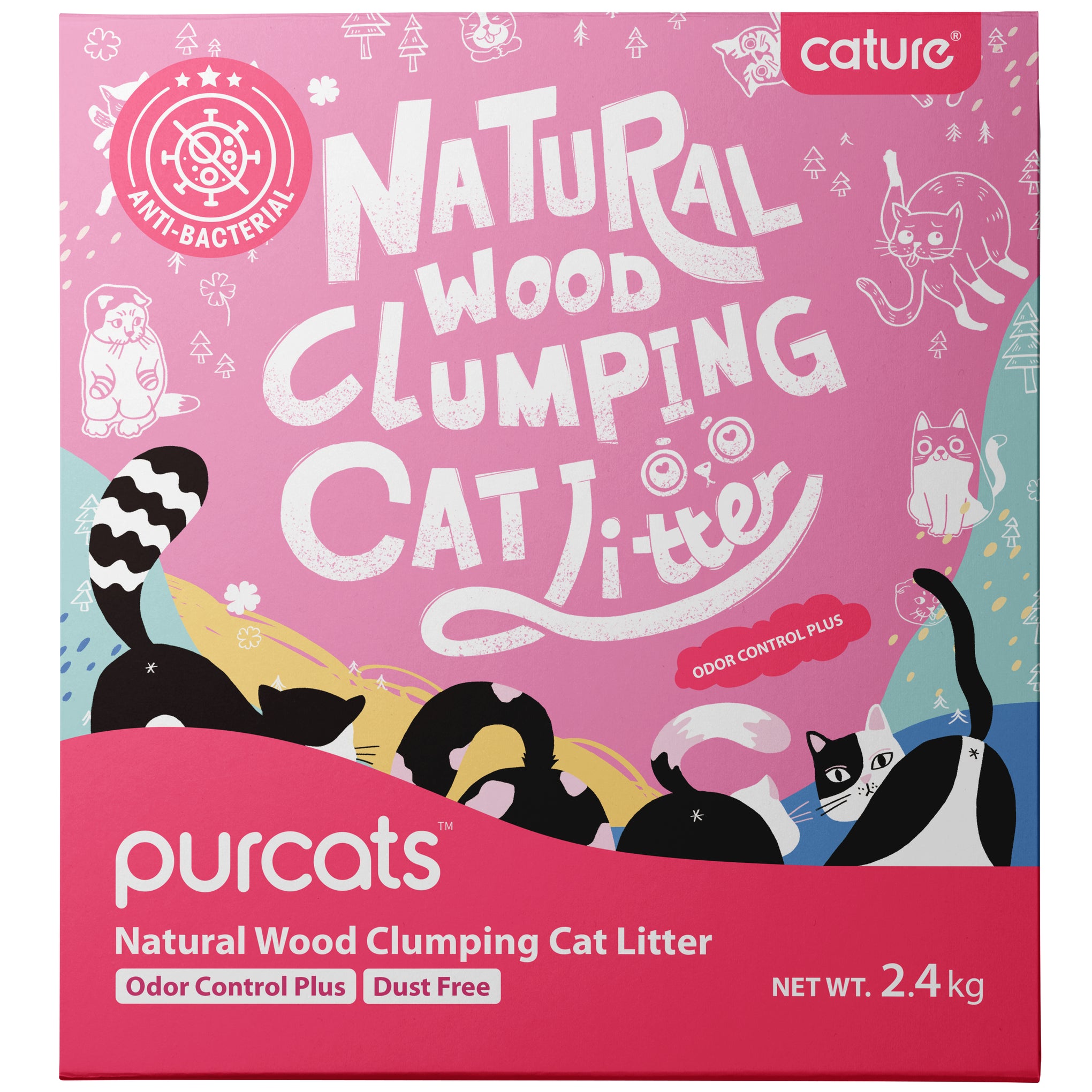 Cature Natural Wood Clumping Odor Control Plus Cat Litter