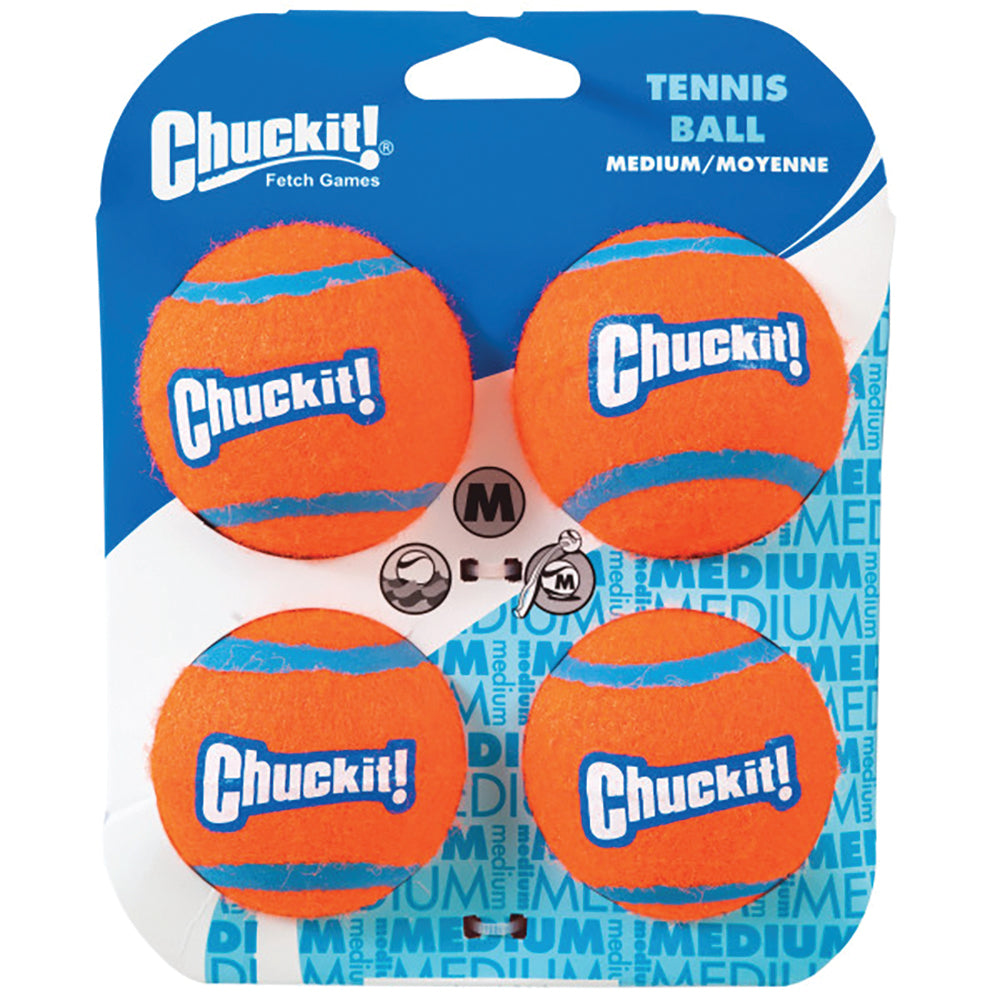 Chuckit! Tennis Ball Dog Toy Medium 4 Pack