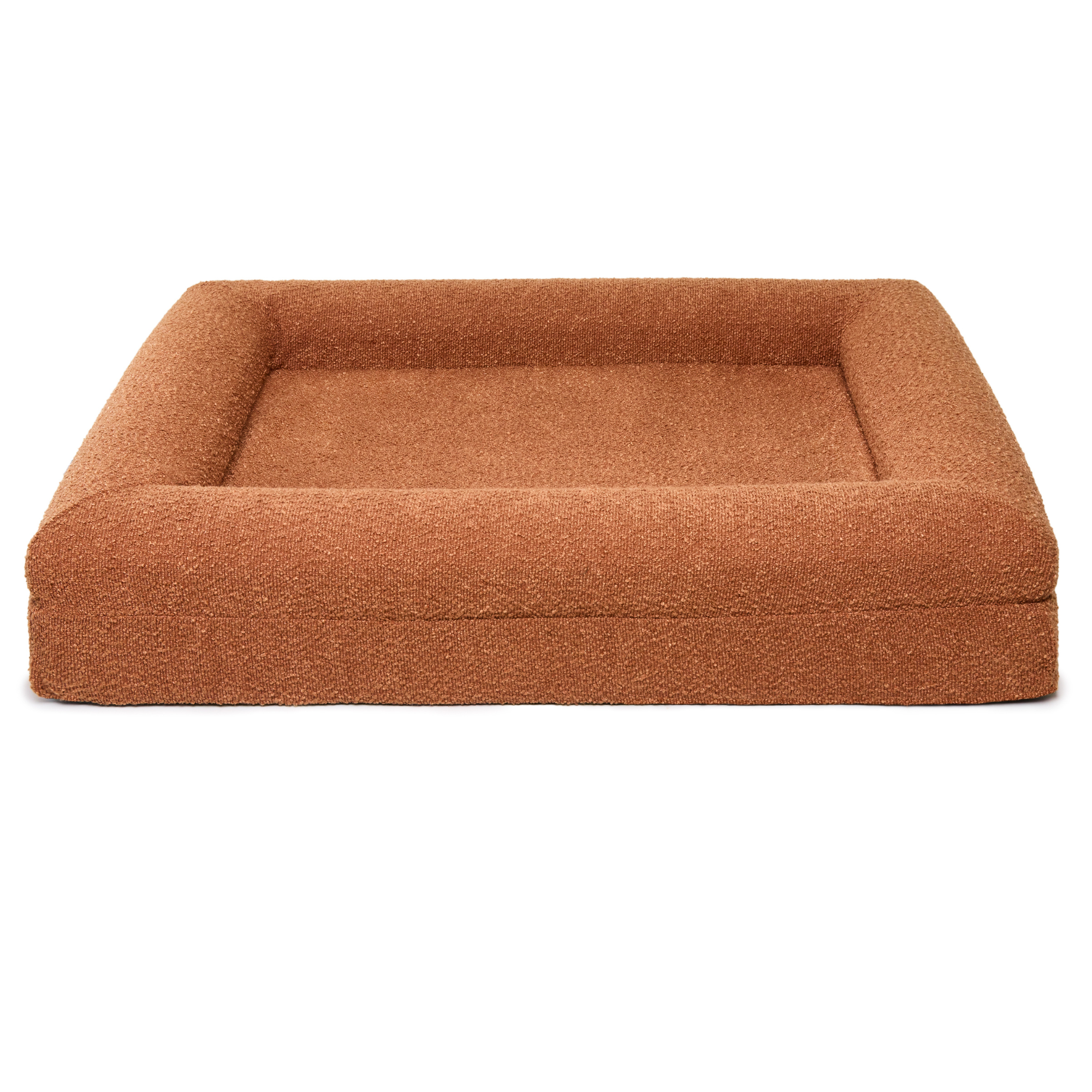 Dazy Dog Orthopaedic Memory Foam Dog Bed Terracotta Boucle