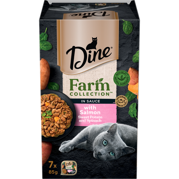 Dine Farm Collection Salmon with Sweet Potato and Spinach 85g