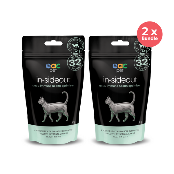 EAC Animal Care In-Sideout Gut & Immune Health Optimiser for Cats 40g x 2