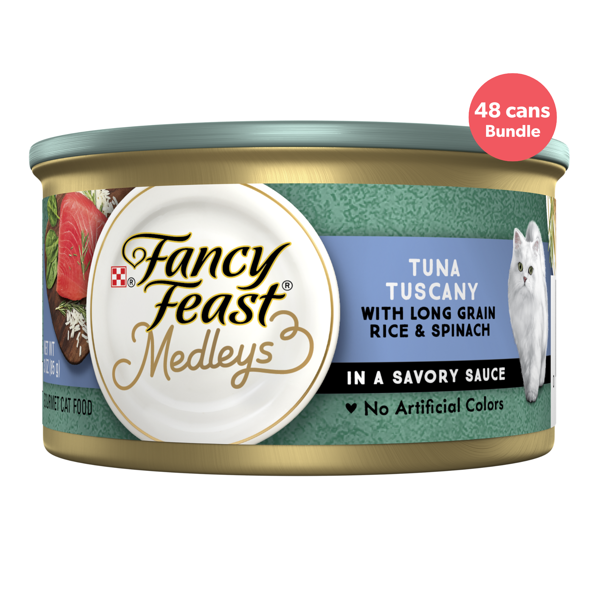 Fancy Feast Medleys Tuna Tuscany With Long Grain Rice And Garden Greens Adult Wet Cat Food 85g x 48