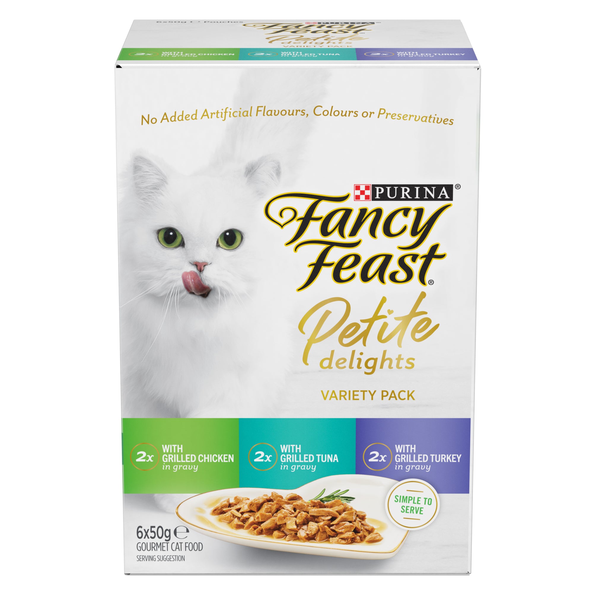 Fancy Feast Petite Delights Chicken Turkey Tuna Variety Pack Adult Wet