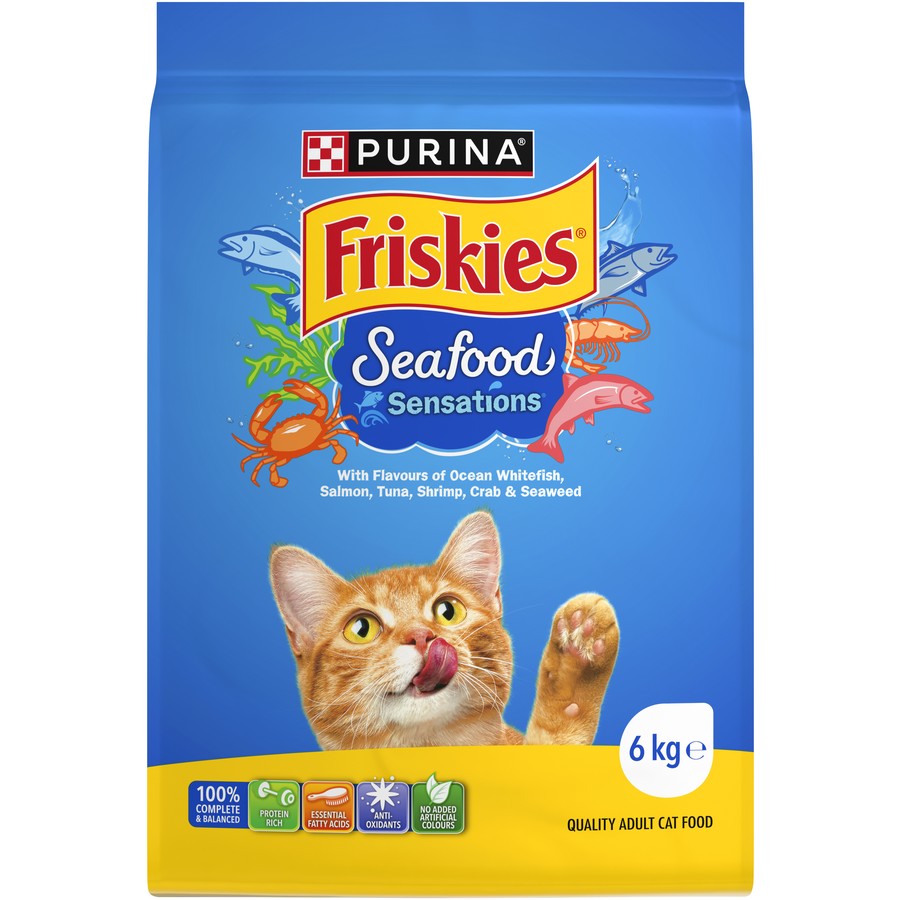 Friskies Seafood Sensations Adult Dry Cat Food 6kg