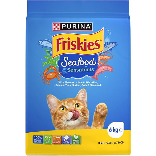 Friskies Seafood Sensations Adult Dry Cat Food 6kg