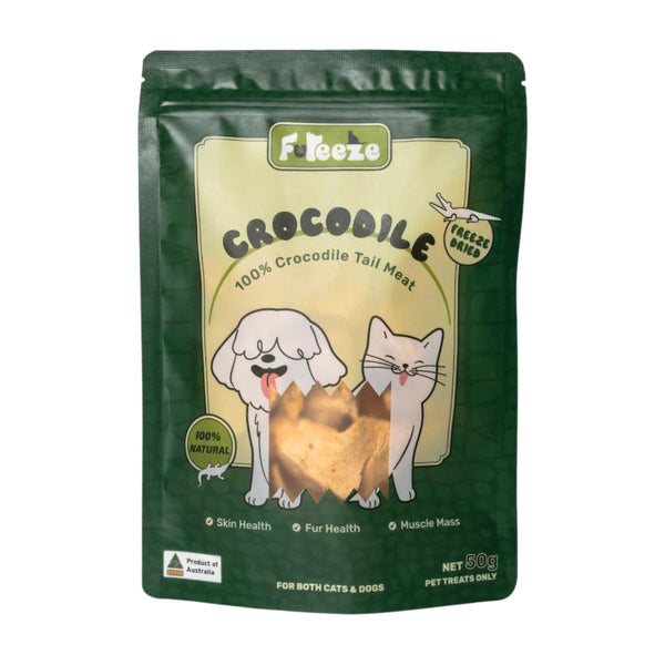 Fureeze Freeze Dried Crocodile Australian Made Treats For Cats & Dogs 50g