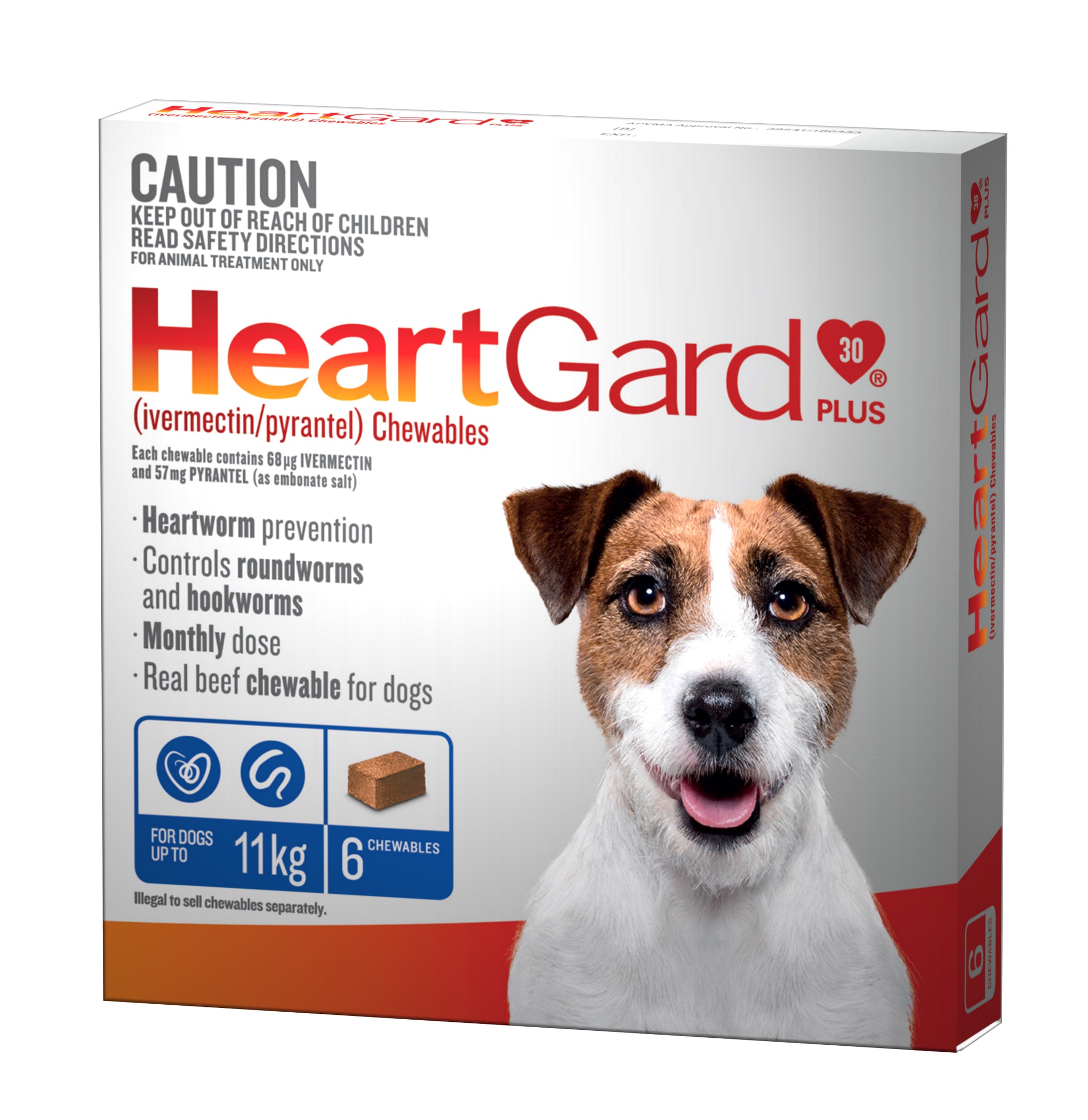Heartgard Plus Chews For Dogs Up To 11kg Pack