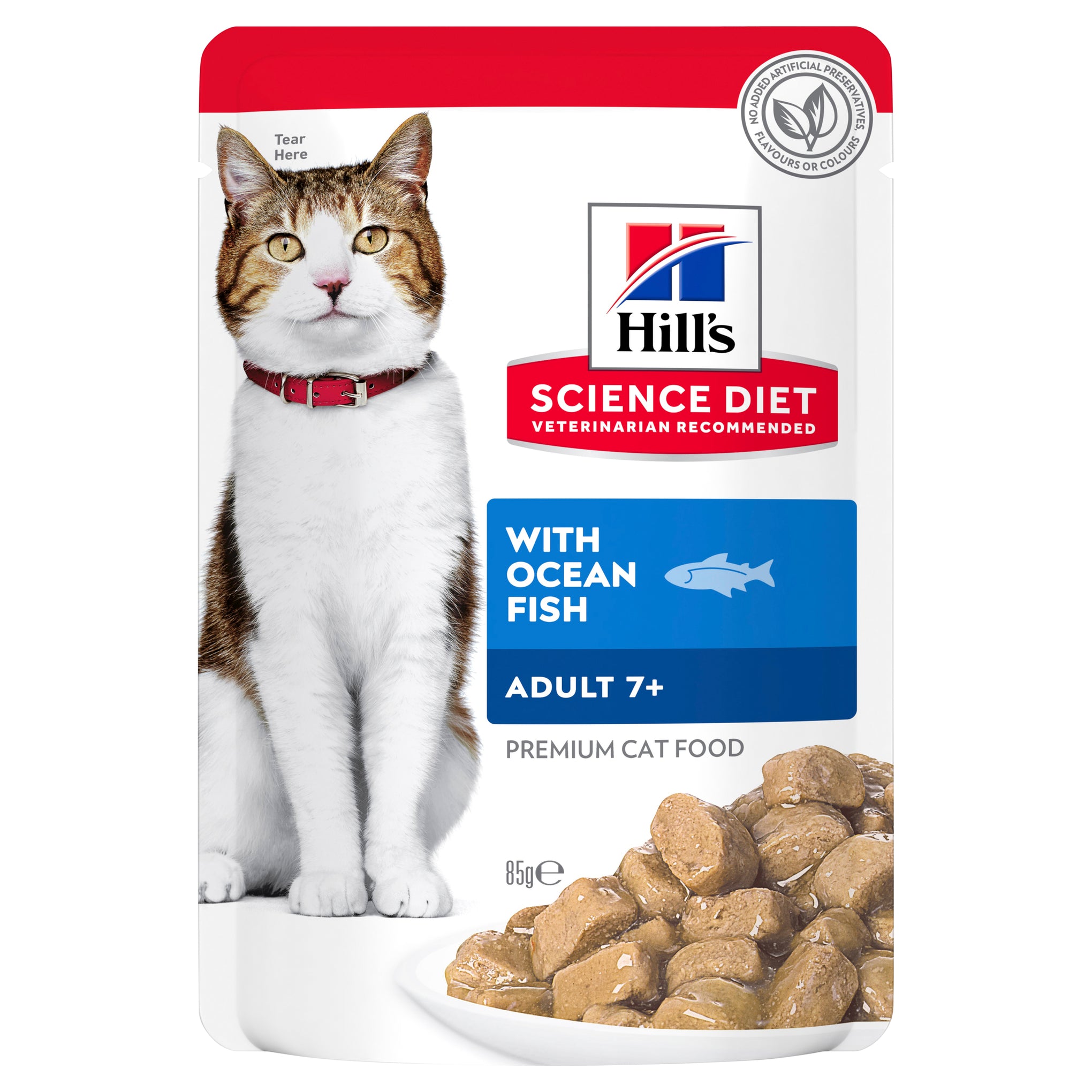 Hill's Science Diet Adult 7+ Senior Ocean Fish Cat Food pouches 85g x 12