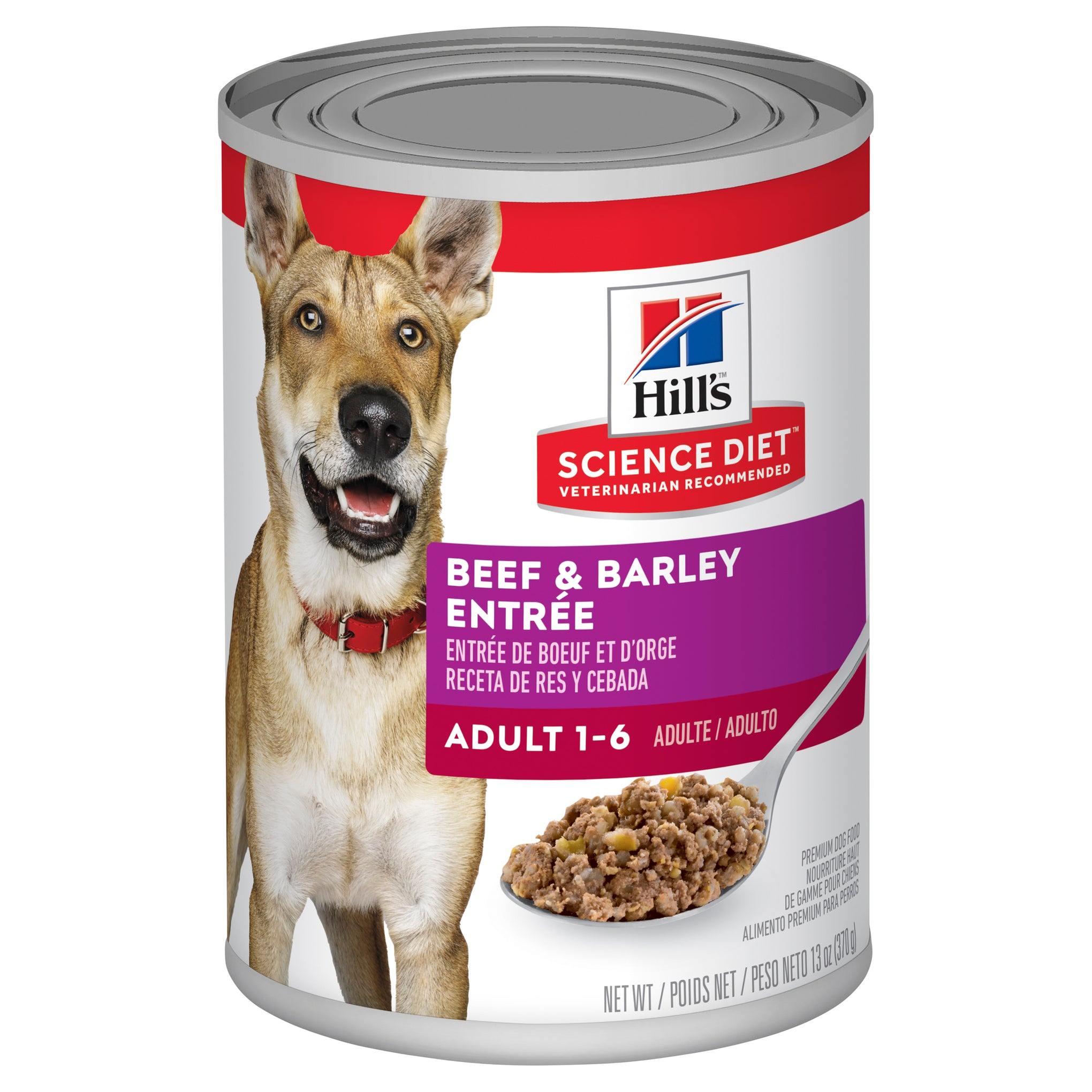 Hill's Science Diet Adult Beef & Barley Canned Dog Food 370g x 12