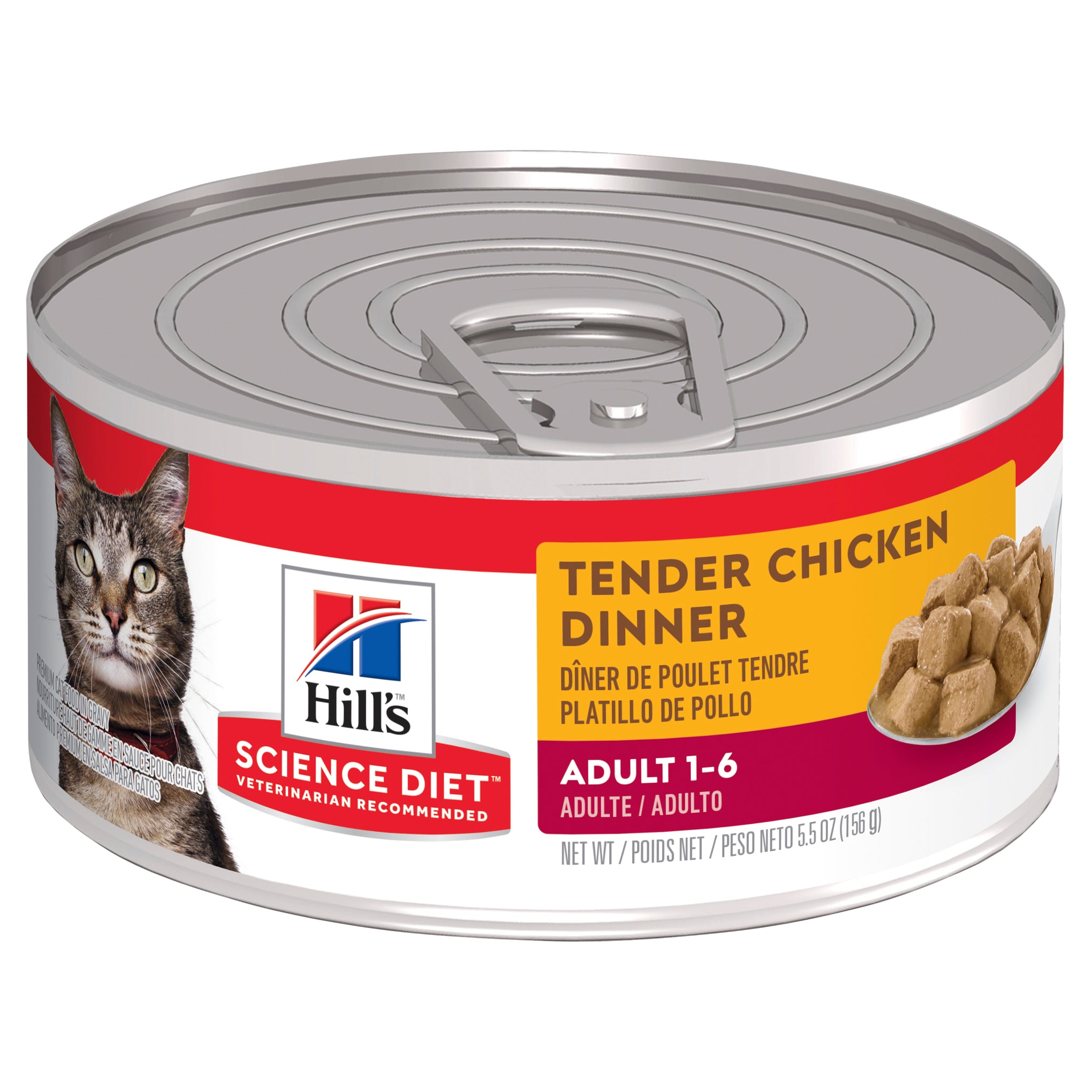 Hill's Science Diet Adult Tender Chicken Dinner Canned Cat Food 156g x 24