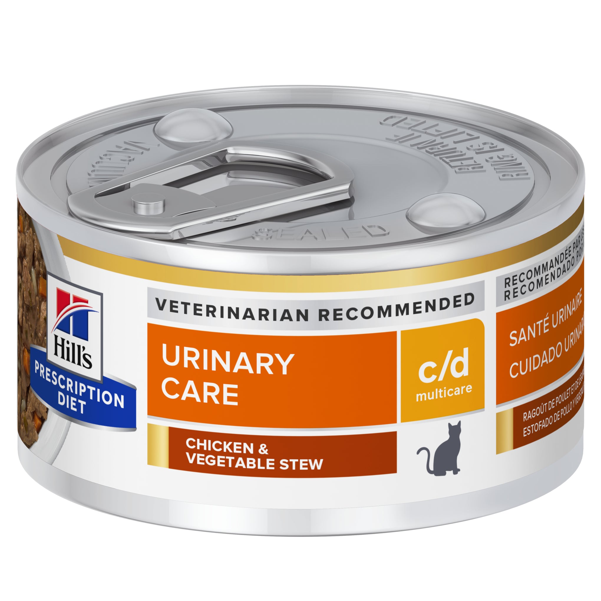 Hill's Prescription Diet c/d Multicare Urinary Care Chicken & Vegetable Stew Canned Cat Food 82g x 24