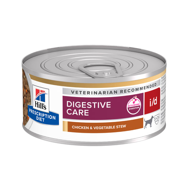 Hill's Prescription Diet i/d Digestive Care Chicken & Vegetable Stew Canned Dog Food 156g x 24