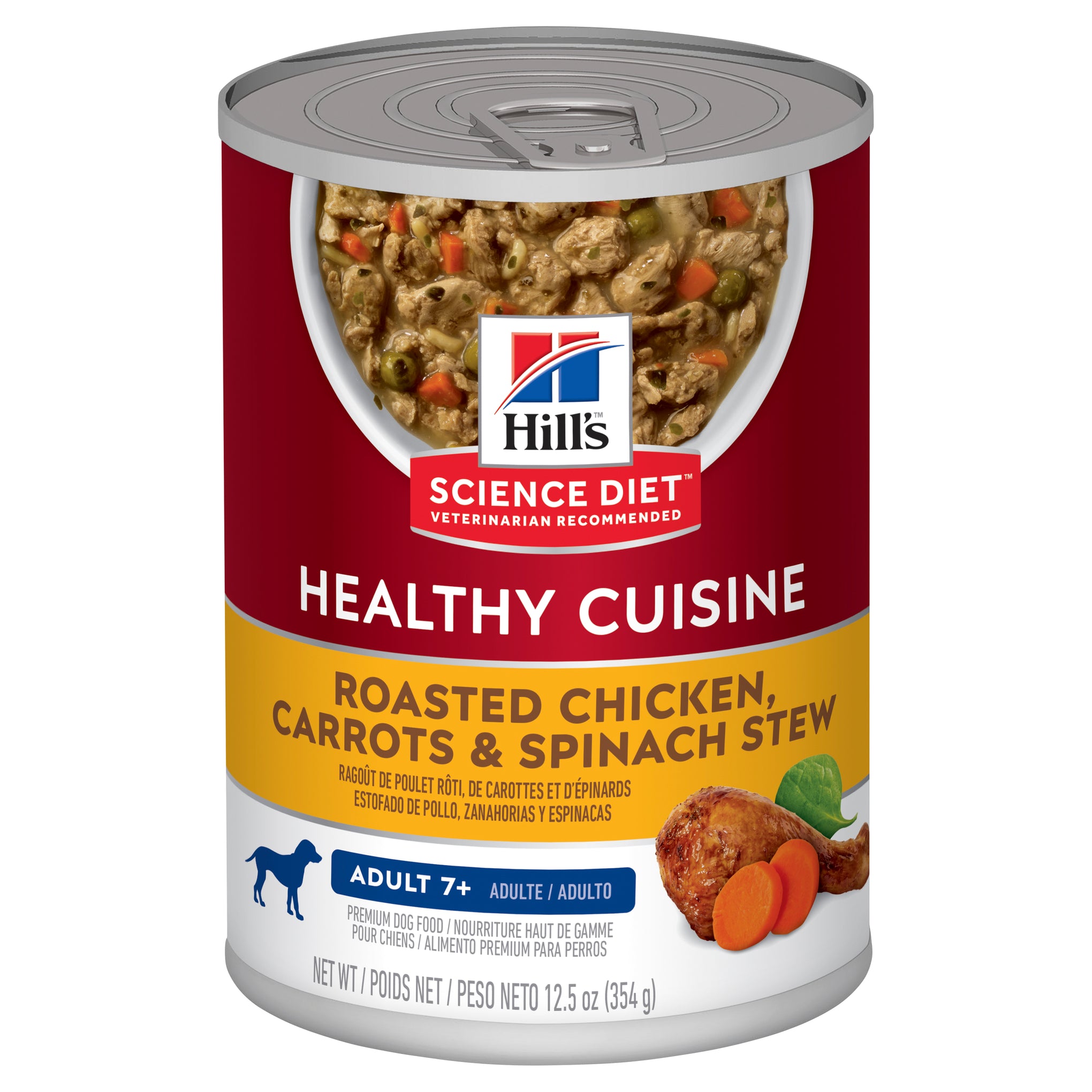 Hill's Science Diet Adult 7+ Chicken & Carrot Stew Canned Dog Food 354g x 12